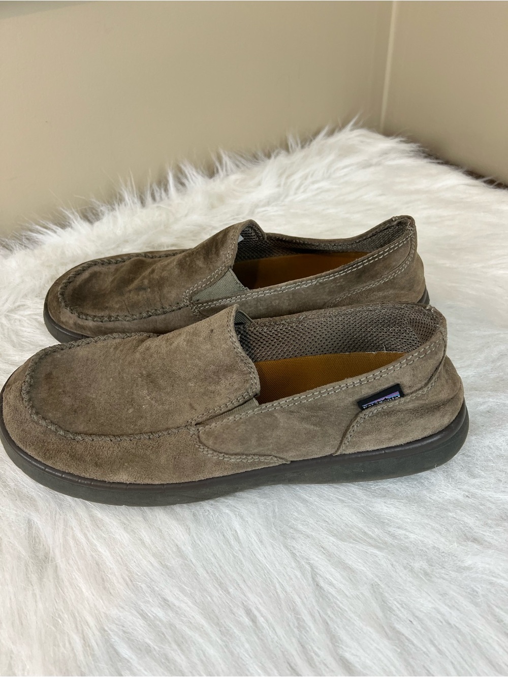 Patagonia Maui Smooth Suede Slip-On Loafers in Taupe tan 11